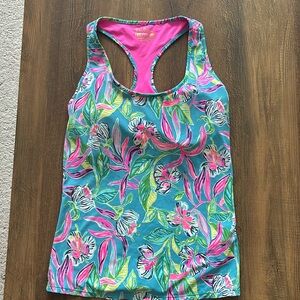 Lilly Pulitzer Luxletic Tank Top Floral Print Workout XS
